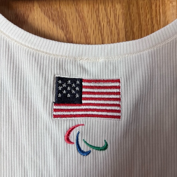 NWOT Skims Olympic Capsule Tank Dress White Ribbed Medium - Picture 4 of 5